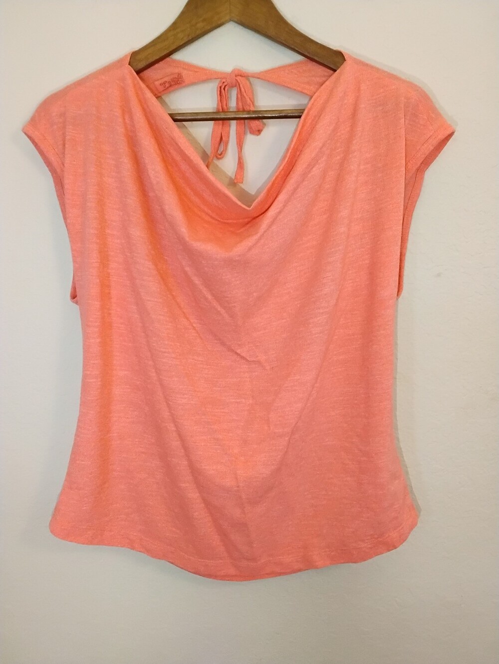 Prana Cozy‎ Up Barmsee Tank Top Womens Coral Pink Cutout Summer Yoga Loungewear